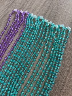 Kids Beaded Necklaces – Turquoise & Purple – Party Favors