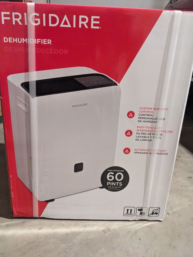 NEW Frigidaire 60-Pint Dehumidifier - Factory Sealed Price: $295