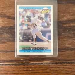 Rickey Henderson 1991 Leaf Baseball Card