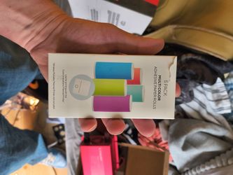 5-Pack Multicolor Adhesive Thermal Paper Rolls