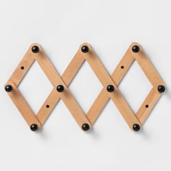Threshold Accordion Hook Rail Wood Rack