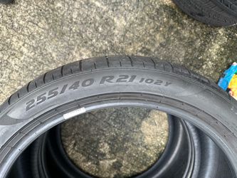 (2) Two Really Good Used Tires 255/40R21 Pirelli P Zero.
