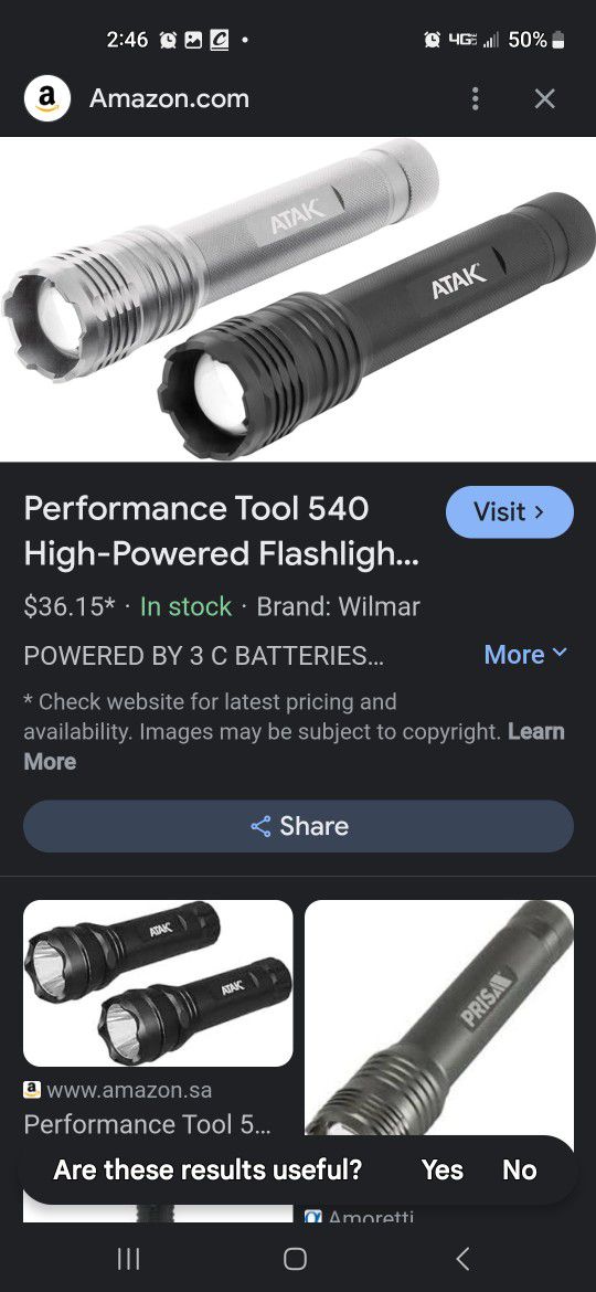 ATAK Tactical High Powered Flashlight
