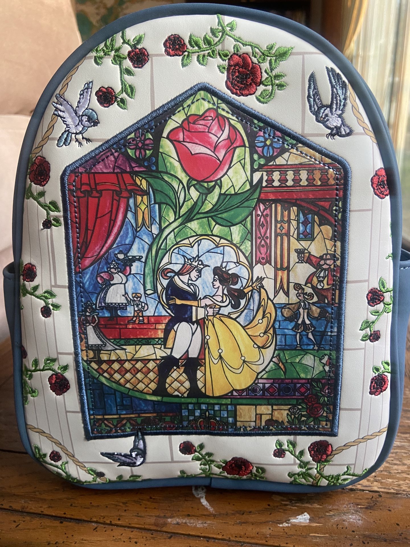 Beauty and the Beast Stained Glass Loungefly Bag