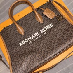 Michael Kors Signature Brown and Tan Tote