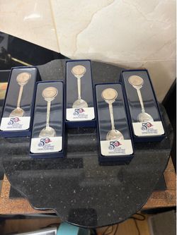 Set of 5 mint collectors state quarter spoons random years