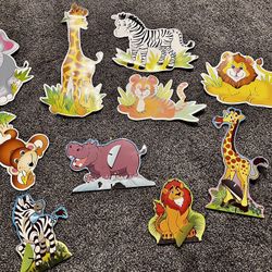 Animal Birthday Theme Decor ( Cut Outs And Centerpieces)