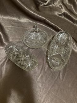 Vintage Brilliant Cut Glass Dishes