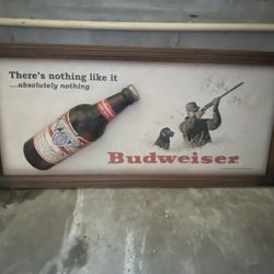 vintage budweiser hunting sign