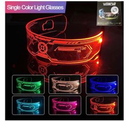 7 colors glowing light up technology glasses