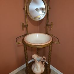 Antique Victorian Wash Basin Stand