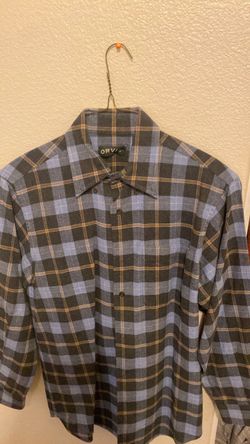 Orvis Men's Plaid Flannel Button-Up Shirt