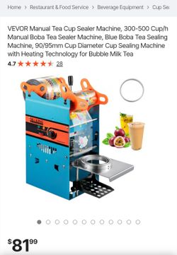Vevor Manual Tea Cup Machine
