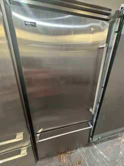 Viking bottom freezer refrigerator 36 inches stainless steel