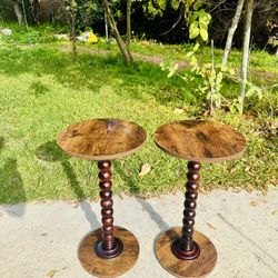 Wood End Side Table Plant Stand Size Height 22", Diameter 12" New Condition $15/each