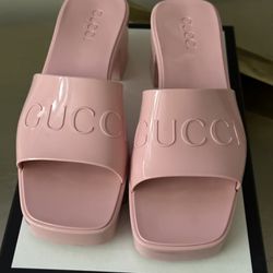 Pink Gucci Jelly  Shoes  (Excellent Condition)