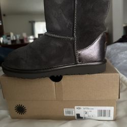Girls Grey UGG Boots Size 2