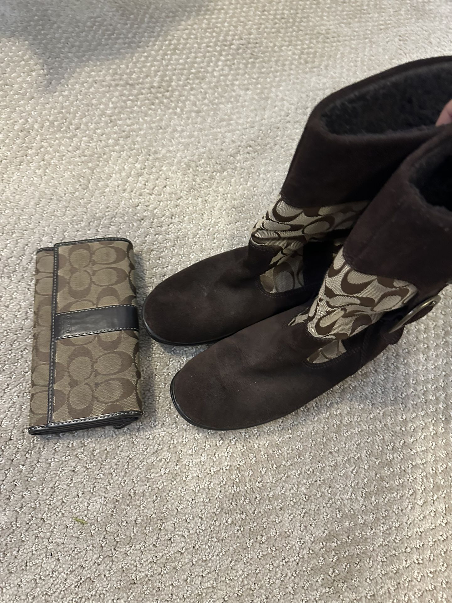 Coach Boots And Wallet