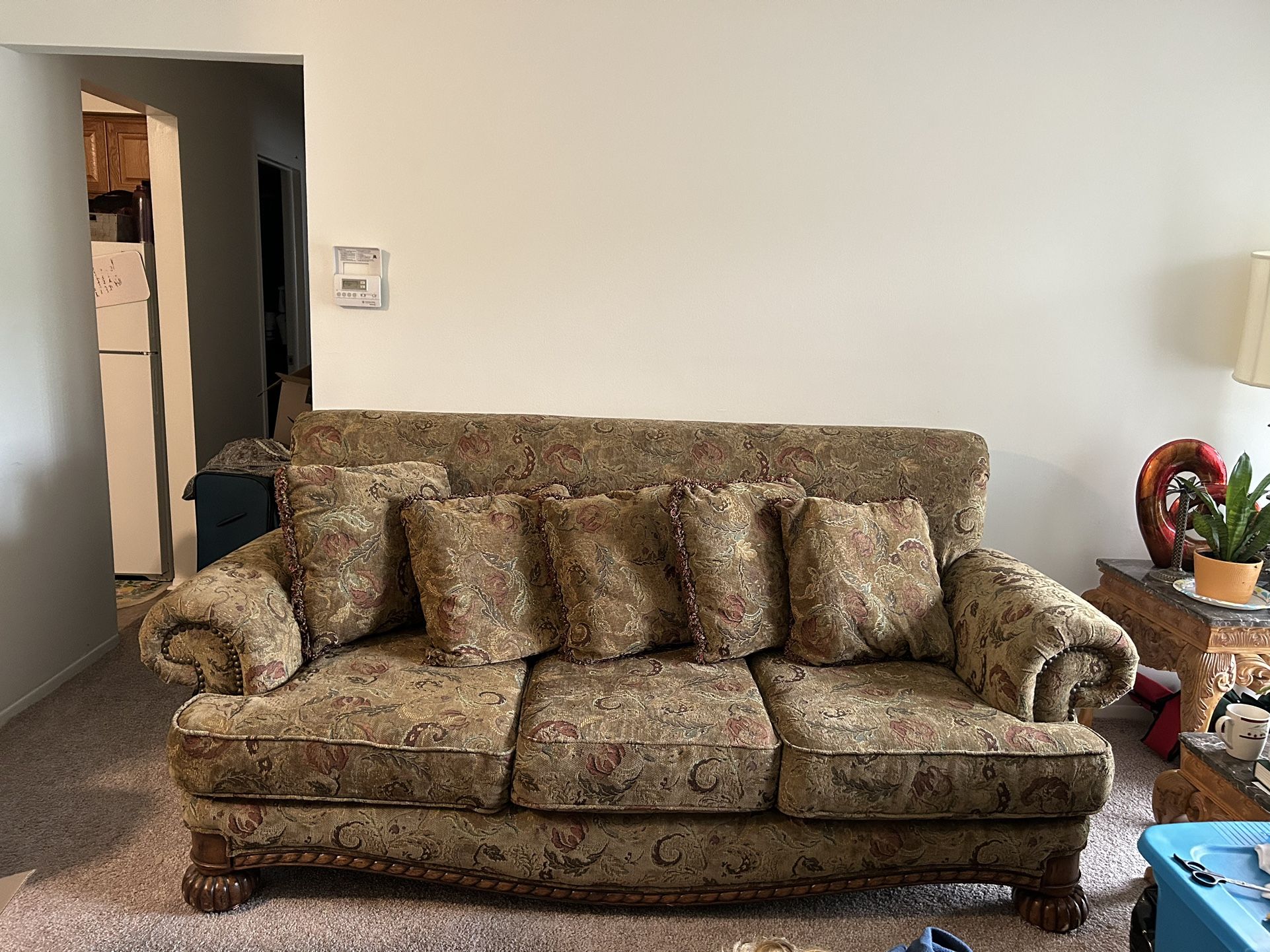 Couch And Loveseat For Sale Paisley Print Good Condition Smoke-Free Home Moving Must Go