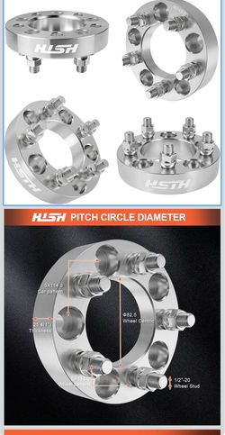 5x4.5 Wheel Spacers, 1 inch 5x114.3mm Wheel Spacers with 1/2-20 Studs 82.5mm Center Bore, Fit for Wrangler TJ YJ XJ MJ KJ KK ZJ, Set of 4 See pic for 
