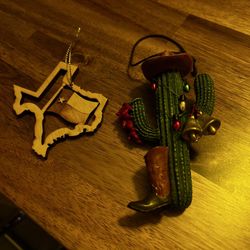 HANDMADE TEXAS THEMED CHRISTMAS ORNAMENTS