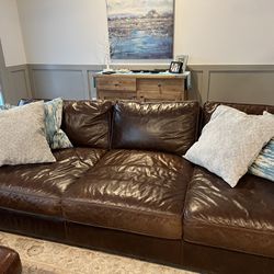 Restoration Hardware Lancaster9’ Couch, 7’ Couch And Oversized Ottoman 
