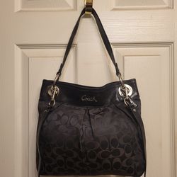 Black Crossbody signature Coach Purse