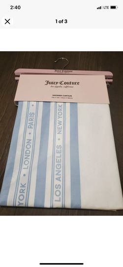 New Juicy Couture London paris Shower Curtain 70 x 72