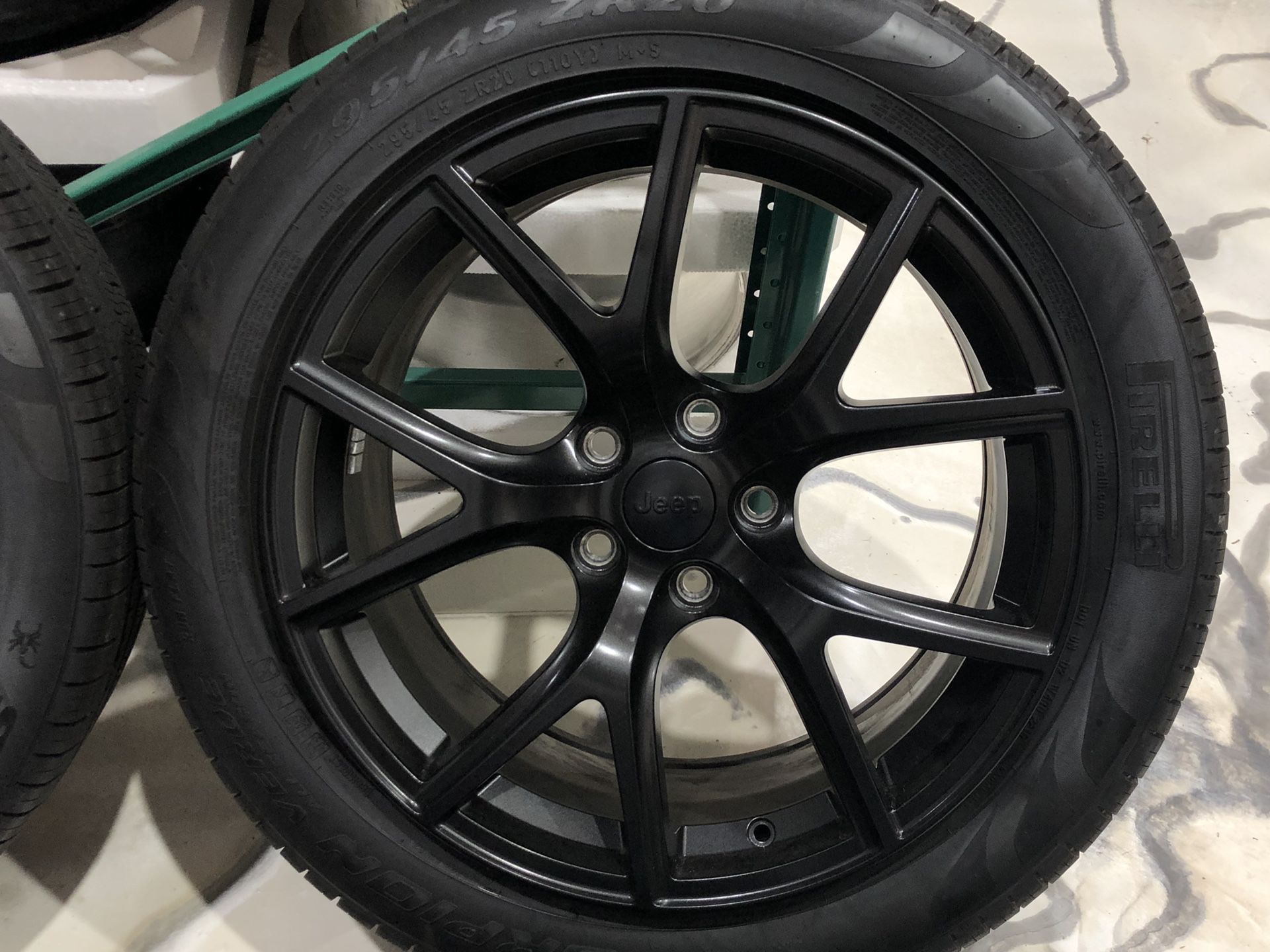 Have one to sell? Sell now- Have one to sell? Jeep Cherokee Trackhawk OEM 20” Wheels And Run Flat Tires (less than 250 Miles!)