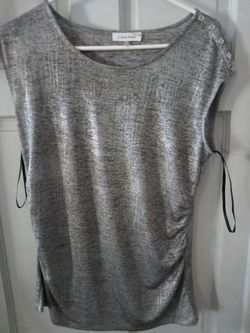 Calvin Klein silver blouse