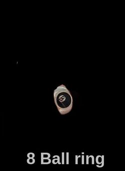 Silver 8 Ball ring