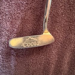 Vntage 24k plated Coors branded golf putter