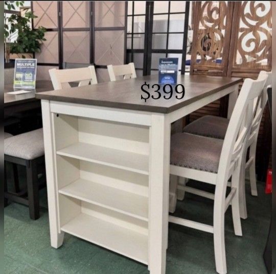 Beautiful! 5-pc Counter Height Dining Set