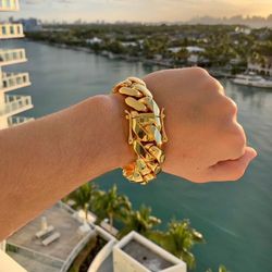 Miami Gold Cuban Link Bracelet 