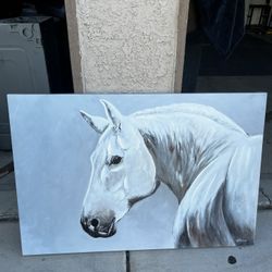 White Horse Picture Frame 