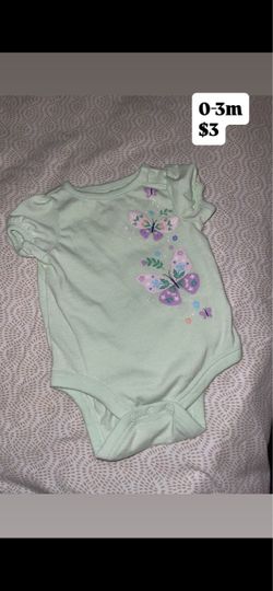 Baby Girl Butterfly Onesie 0-3 Months