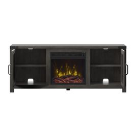 Guadalupe Unfinished TV Stand with Fireplace