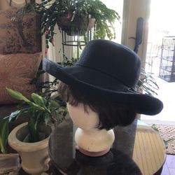 Navy Blue Squish-able Hat Perfect For Traveling., Also In Pink