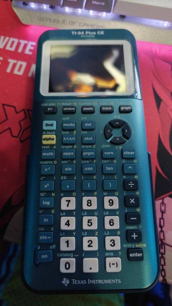 Ti-84 Texas Instrumental Cyan Blue Color