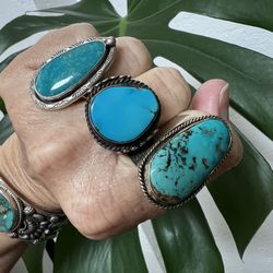 Turquoise Sterling Rings 