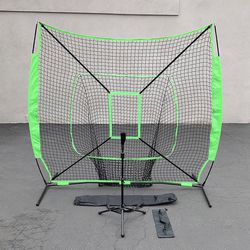 $65 (Brand New) Baseball softball (7x7’ net & ball tee set) practice hitting & pitching net w/ carry bag 