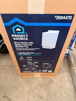Project Source Dover 24-in Light Gray Bathroom Vanity