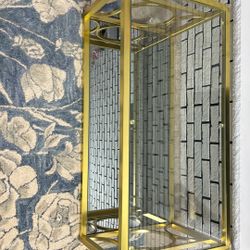 Glass Table With Gold Trimmings