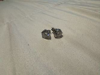 MOISSANITE Solid White Gold stud  Earrings 8mm