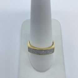 Diamond Gold Ring 10K New