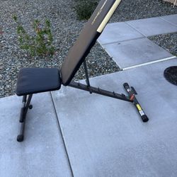 Exercise Equipment - Bench, bar, and 2 10lb weights