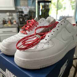 Size 10 - Nike Air Force One Low x Supreme Logo - White CU9225-100 (OPEN TO  TRADES) for Sale in Kissimmee, FL - OfferUp