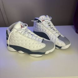 8.5 Men's Air Jordan 13 Retro - White Fire Red - French Blue 