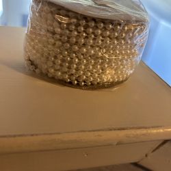 3 NEW Small pearl string rolls white or pink 3/$10