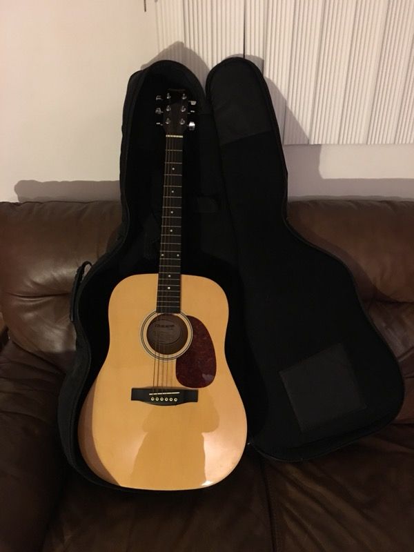 Fender FA-100 Starcaster model# 0910101121 with Gig Bag, acoustic/electric guitar, tuner and many extras.